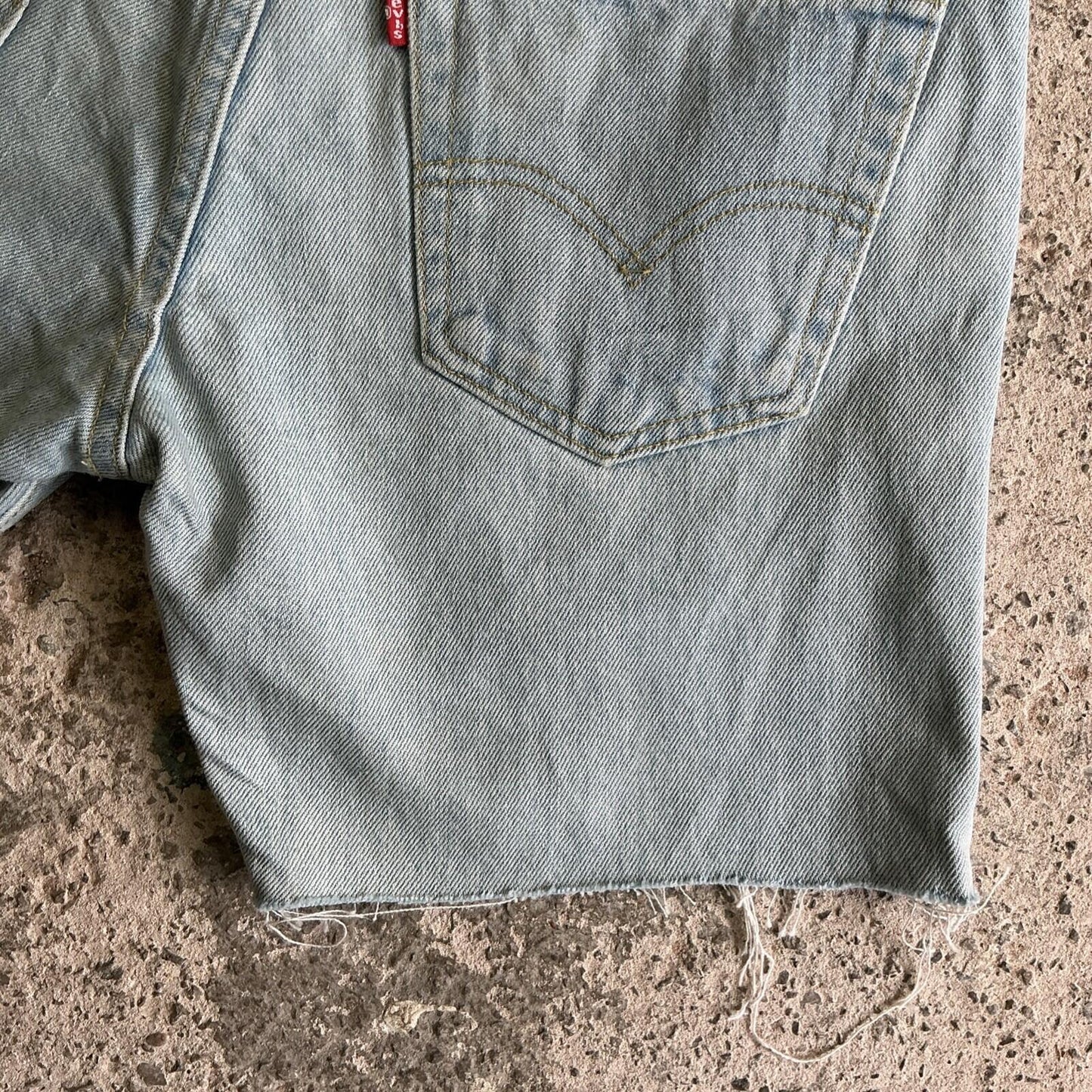 Light Blue Levi’s Cowboy Print Jean Shorts | W29