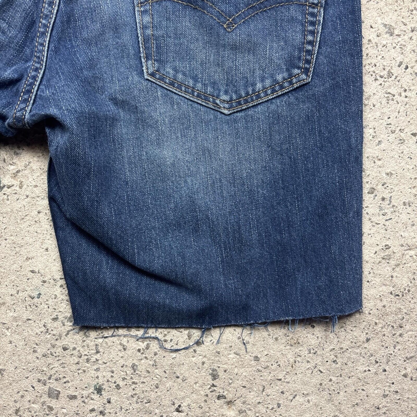Dark Navy Denim Levi’s 511 Cut-Off Jean Shorts | W31"