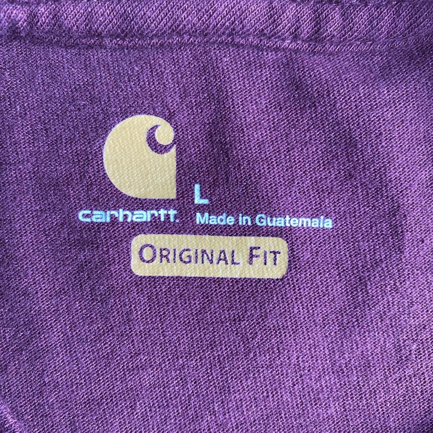 Burgundy Carhartt Single Pocket T-Shirt - L