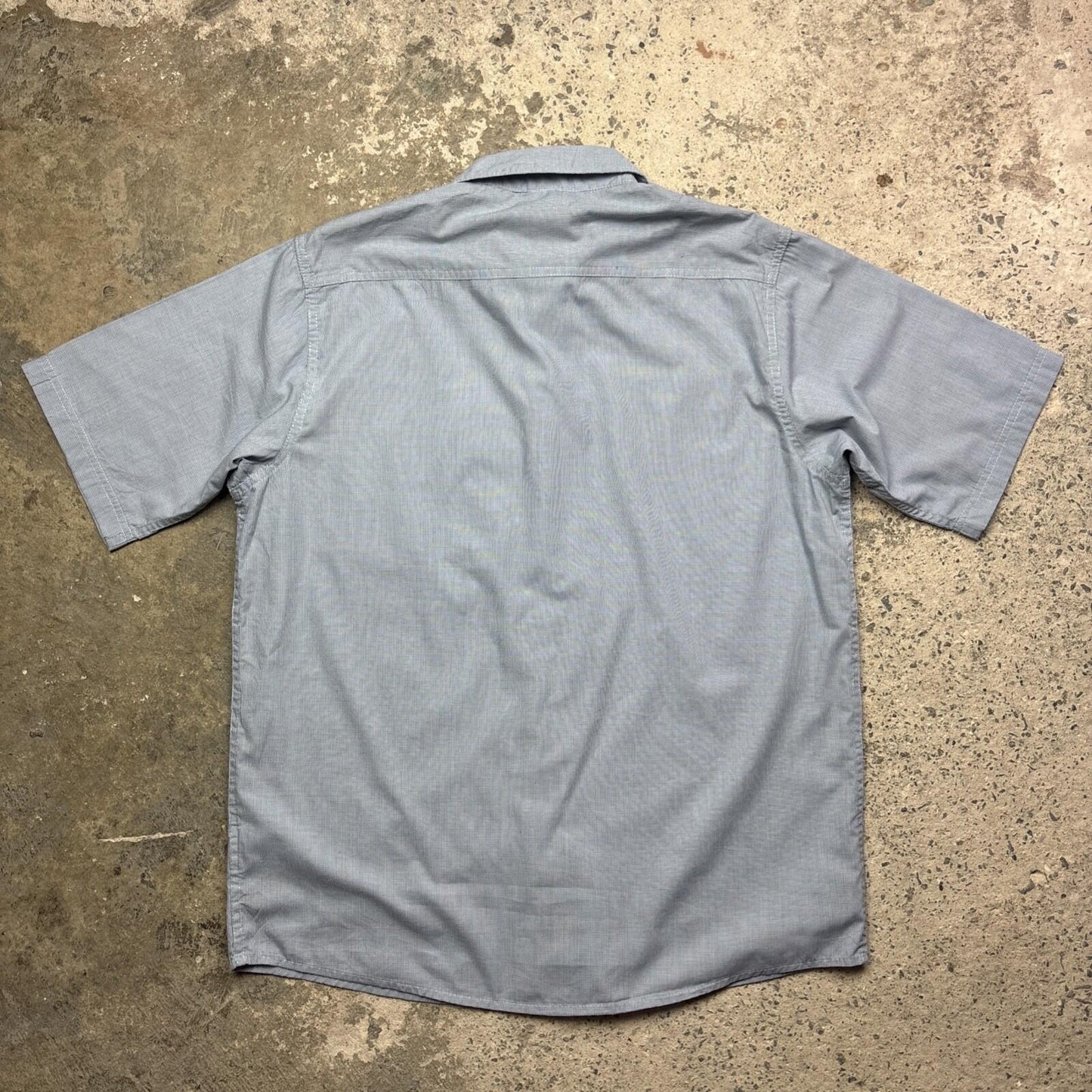 Blue Chequered Wrangler Short Sleeve Shirt | M