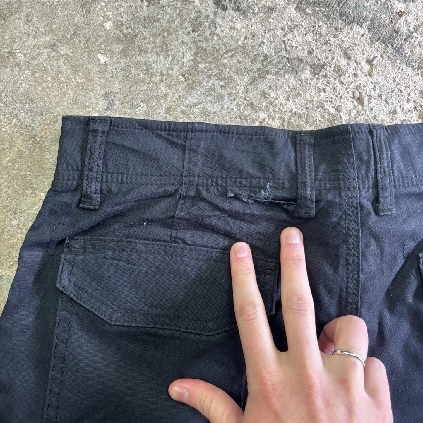 Black Lee Textured Cargo Shorts | W32"