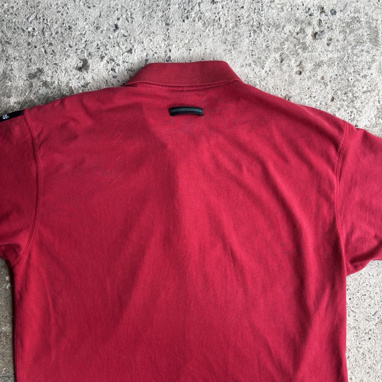 Vintage 90s Red Adidas Button Up Polo Shirt | Size: XL