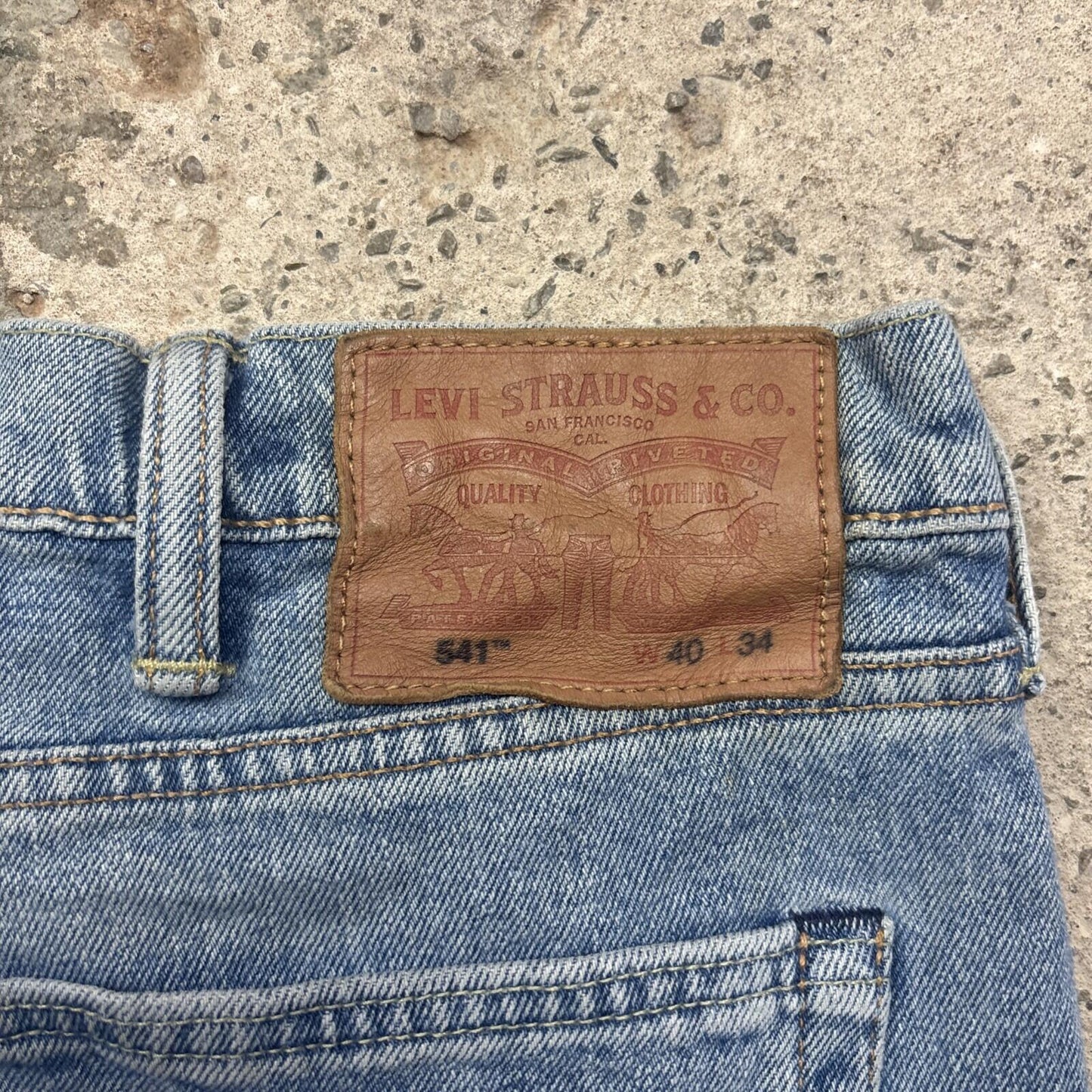 Blue Denim Levi’s Cut Off Jean Shorts | W40"