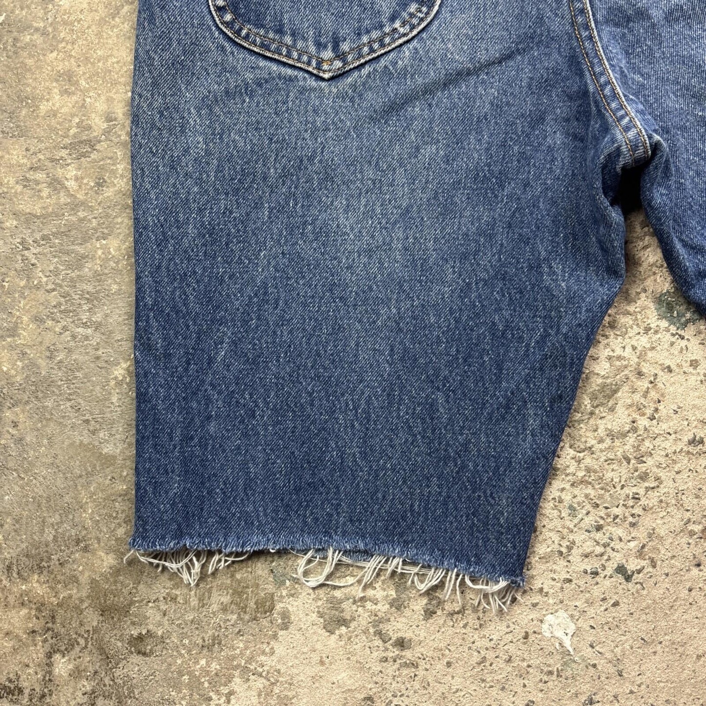 Blue Denim Levi’s Cut Off Jean Shorts | 33"