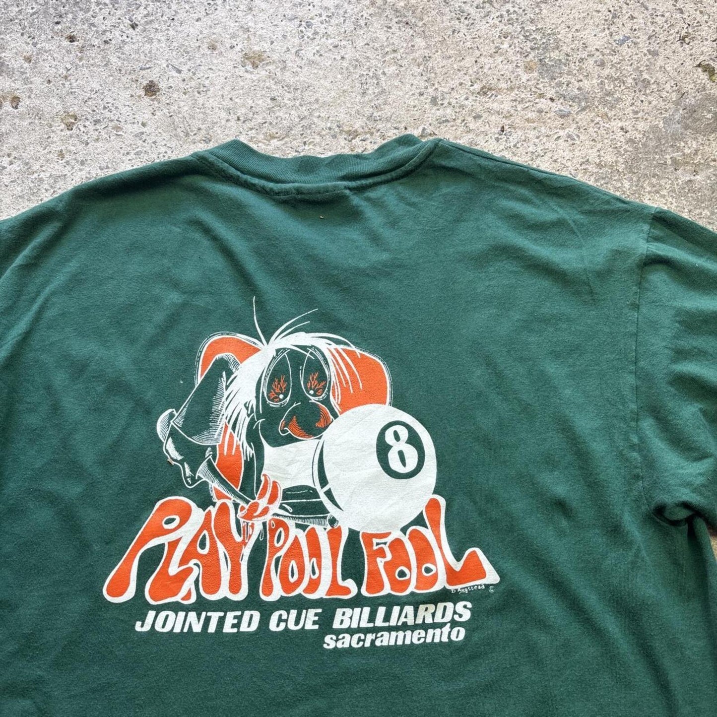 Vintage Green ‘Jointed Cue’ single stitch Hanes Beefy t-shirt - L