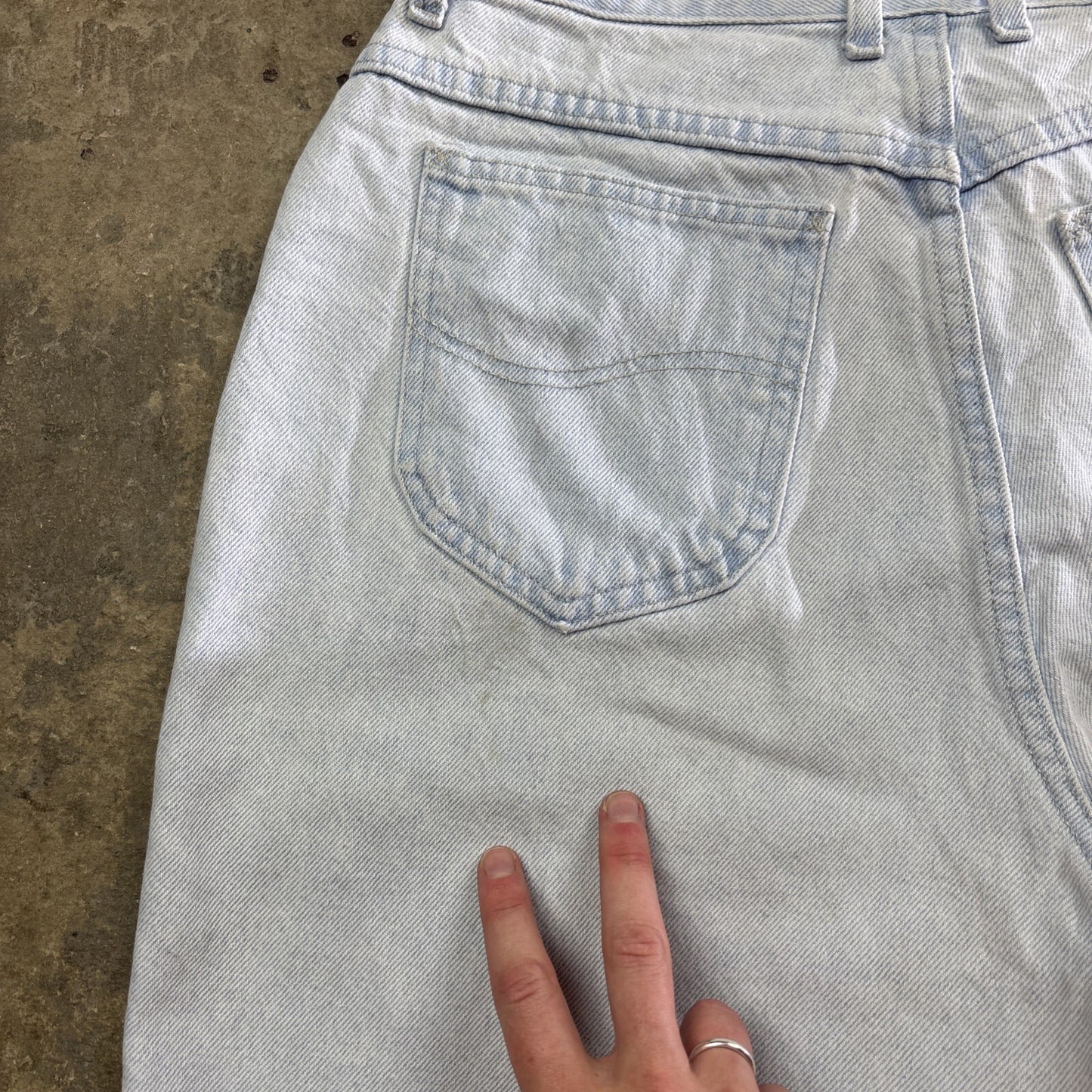 Light Blue Denim Lee Jean Shorts | W32"