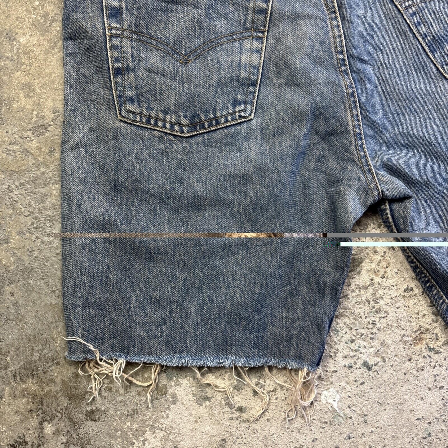 Vintage Blue Levi’s Cut Off Denim Jean Shorts | W33"