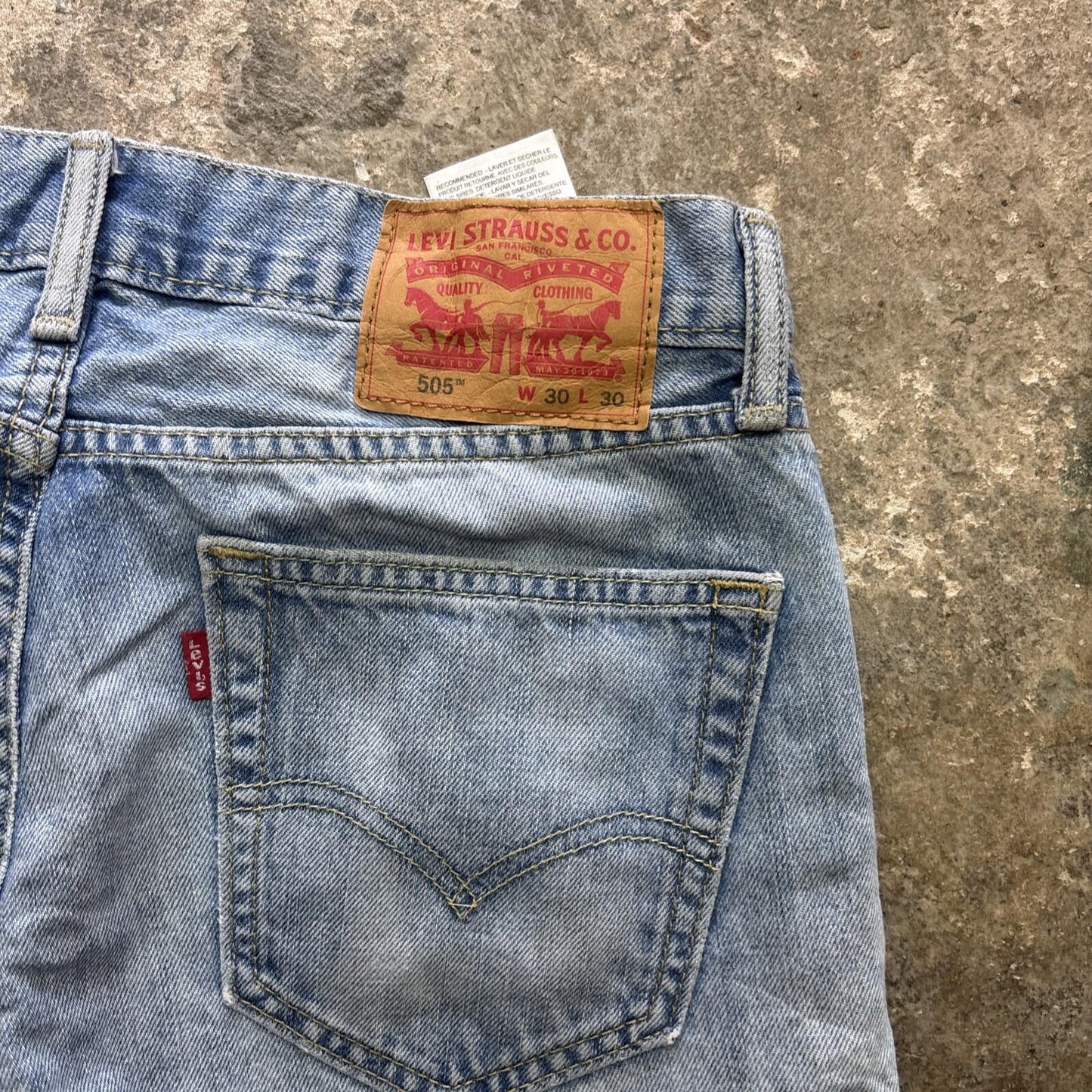 Blue Denim Levi’s 505 Men’s Cut Off Shorts | W30