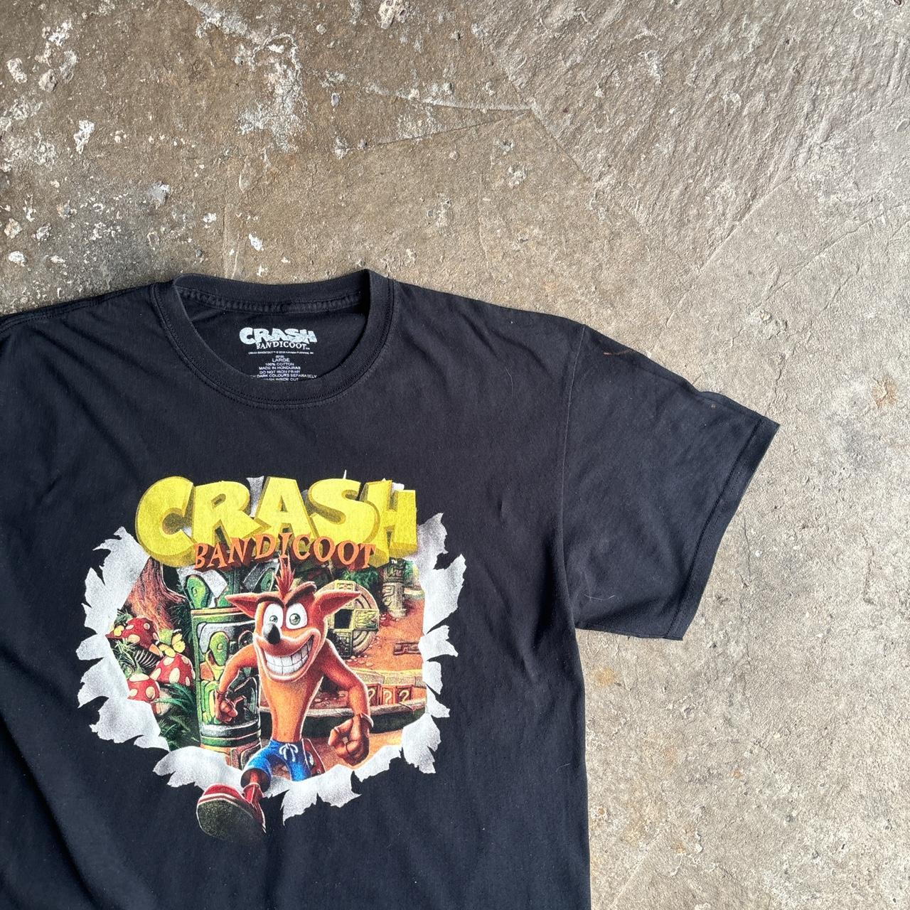 Black Crash Bandicoot Graphic T-Shirt