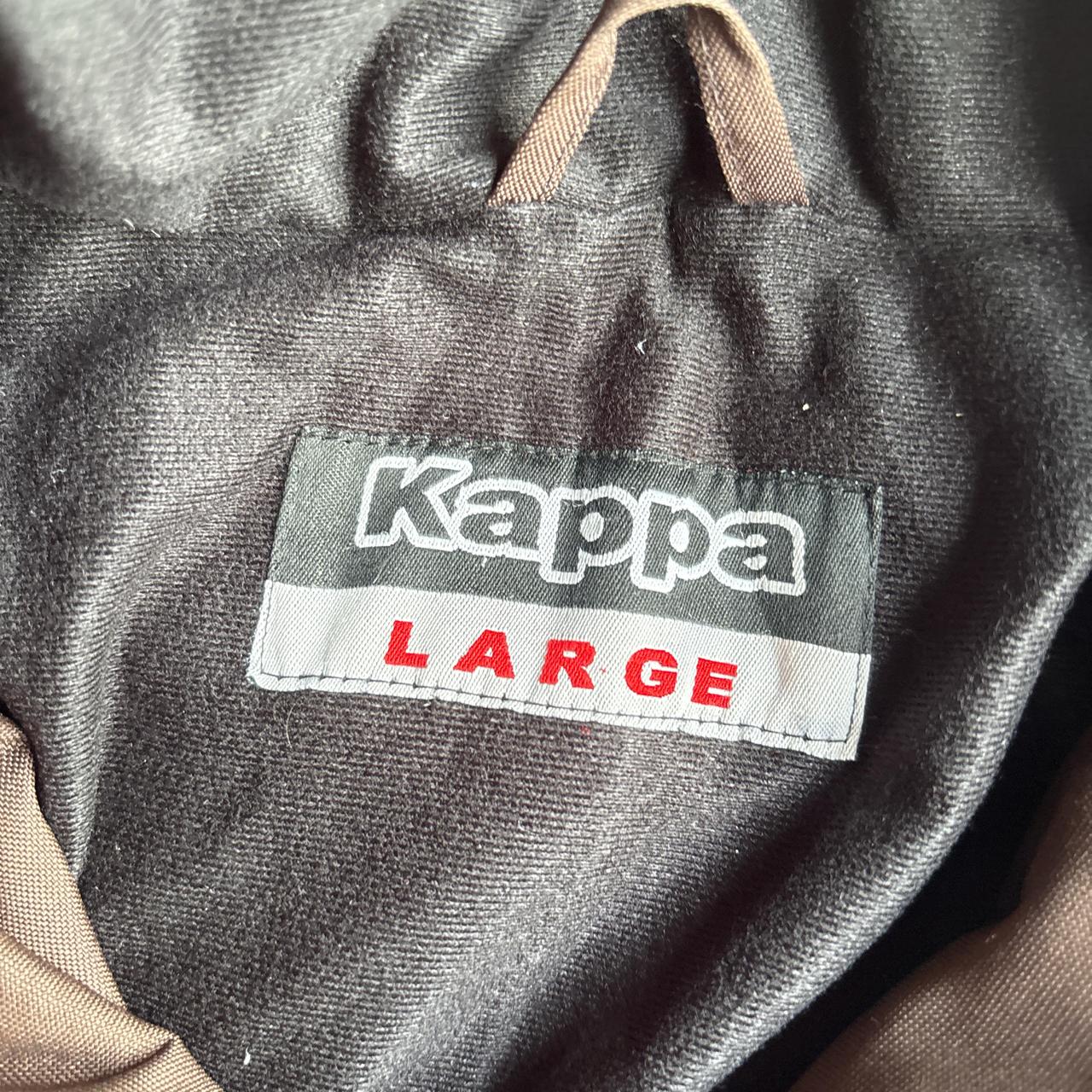 Brown & Cream Kappa Full-Zip Coat - L