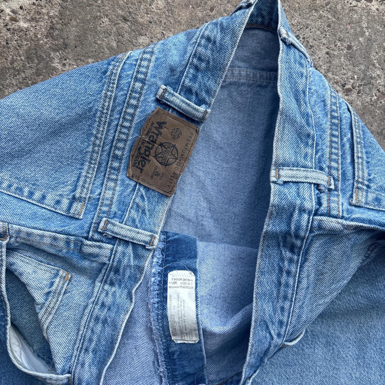 Blue Wrangler denim shorts