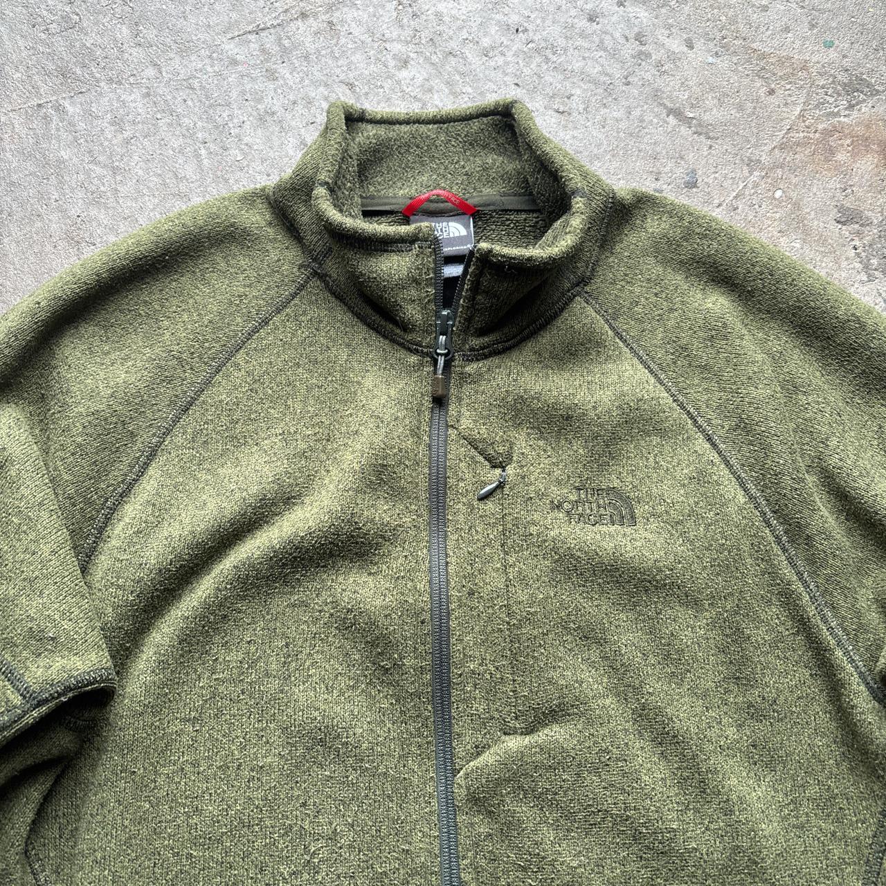 Khaki Green The North Face fleece - L