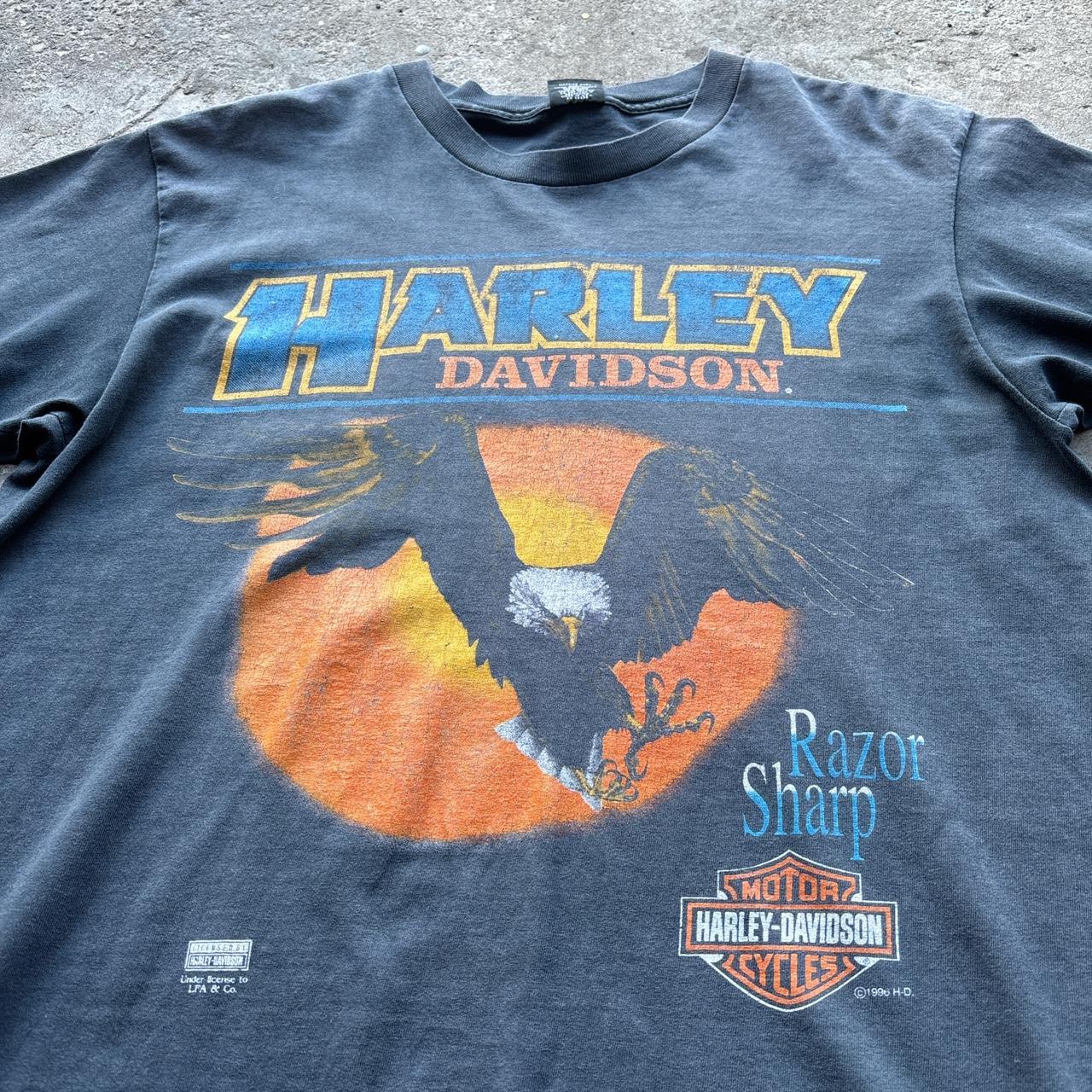 1996 Harley Davidson Razor Sharp Eagle tee
