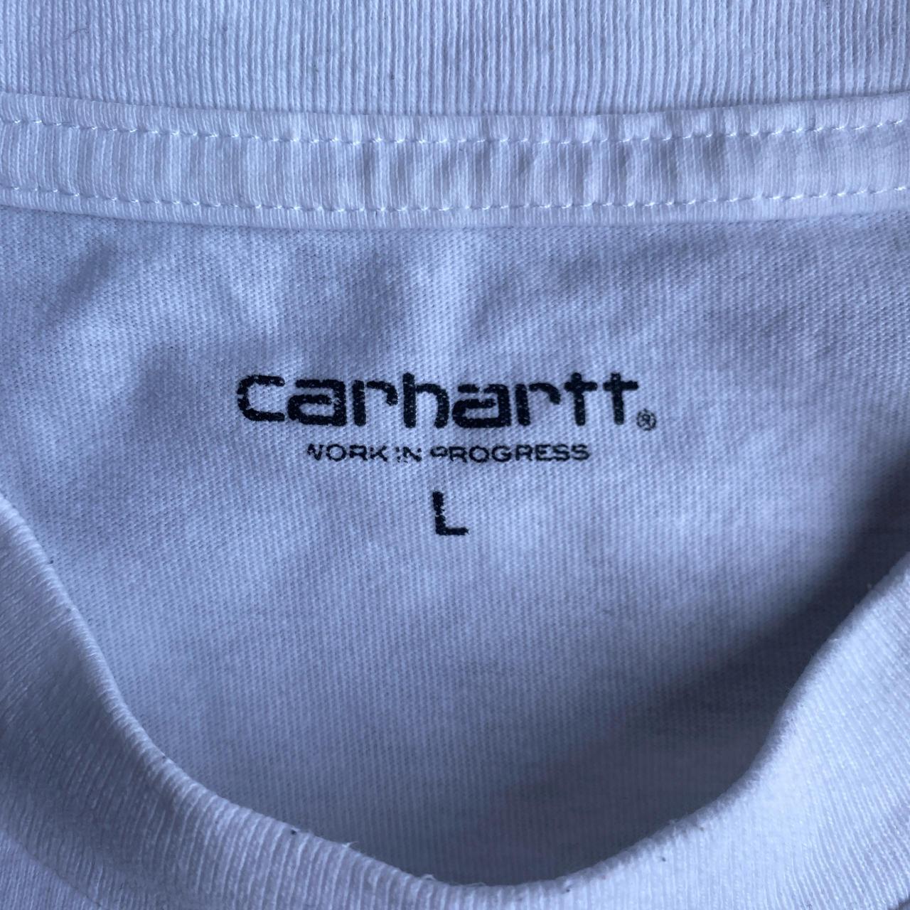 White Carhartt Print Logo T-Shirt - L