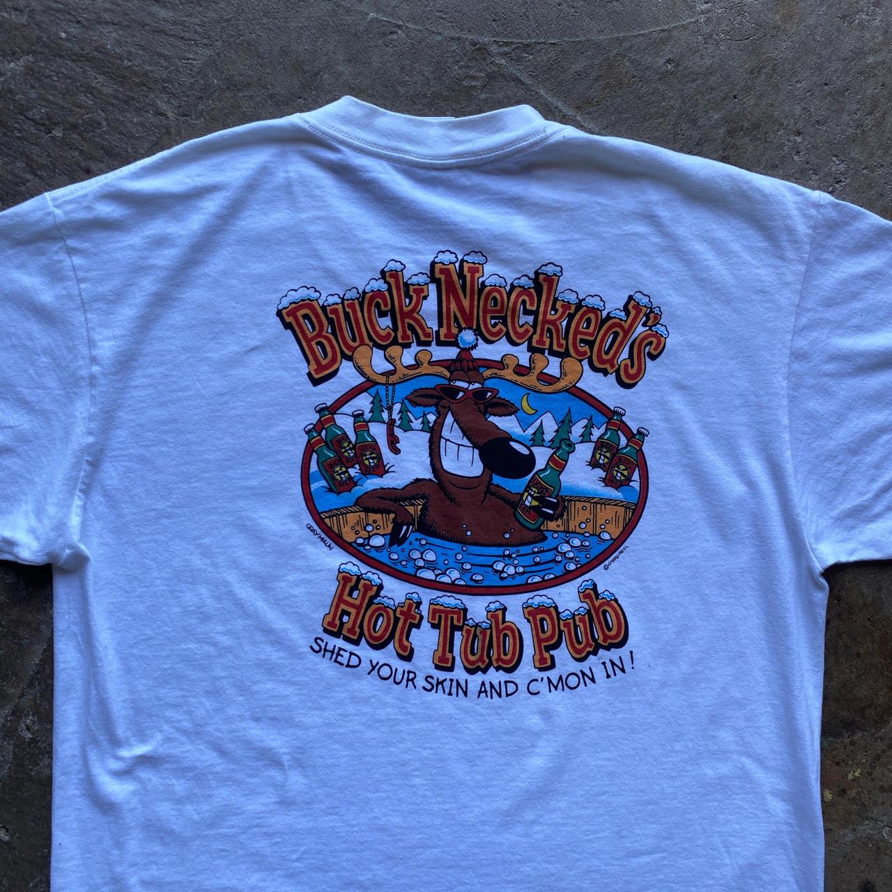 White Graphic ‘Buck Necked’s’ Vintage T-Shirt