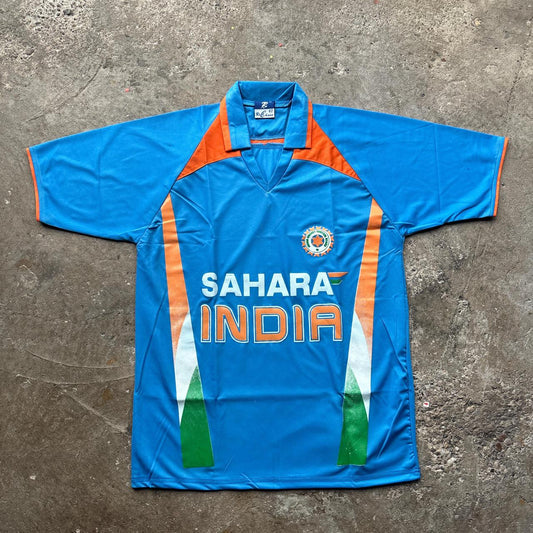 Vintage India Cricket Shirt in blue and orange
