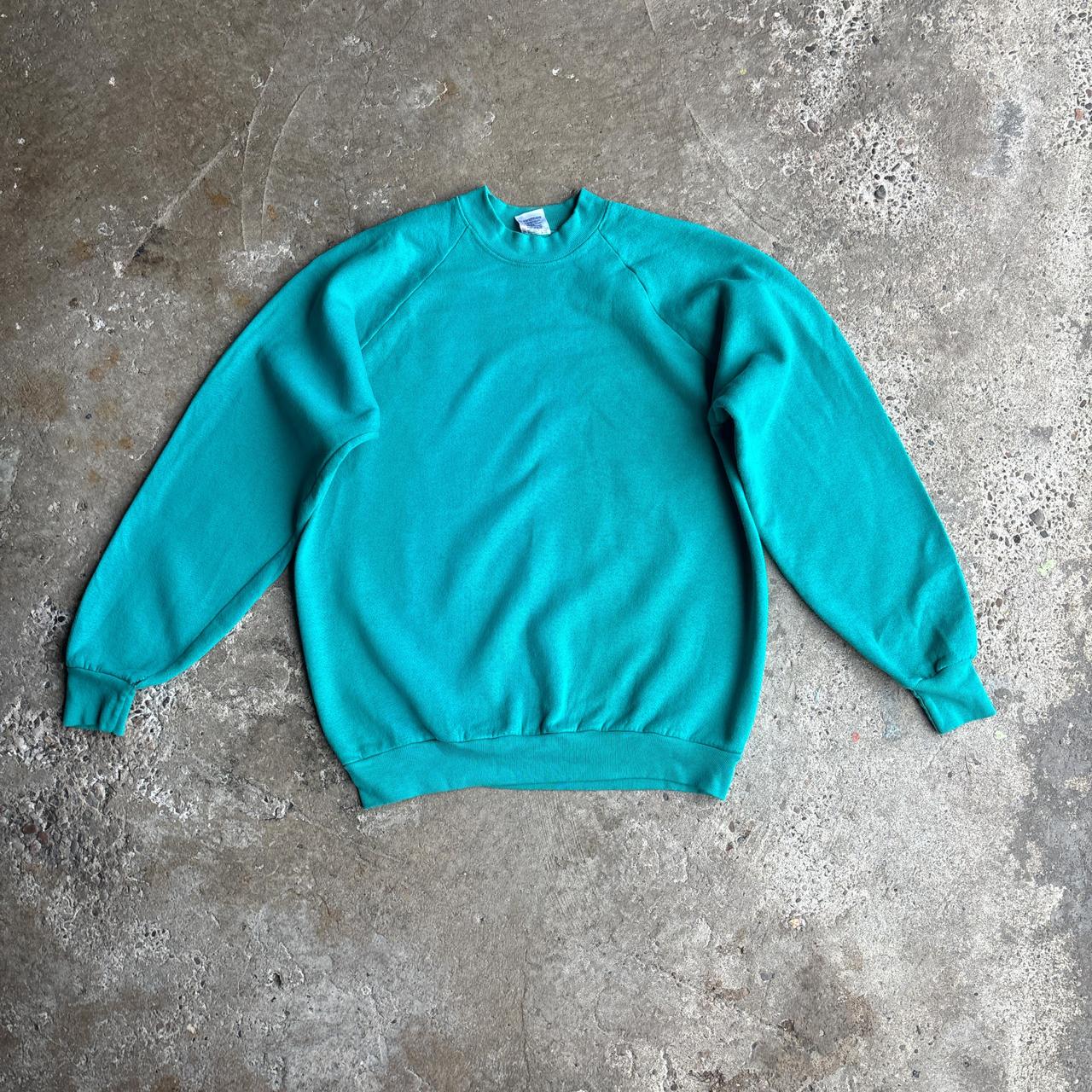 Vibrant Green Fruit of the Loom Sweatshirt - L