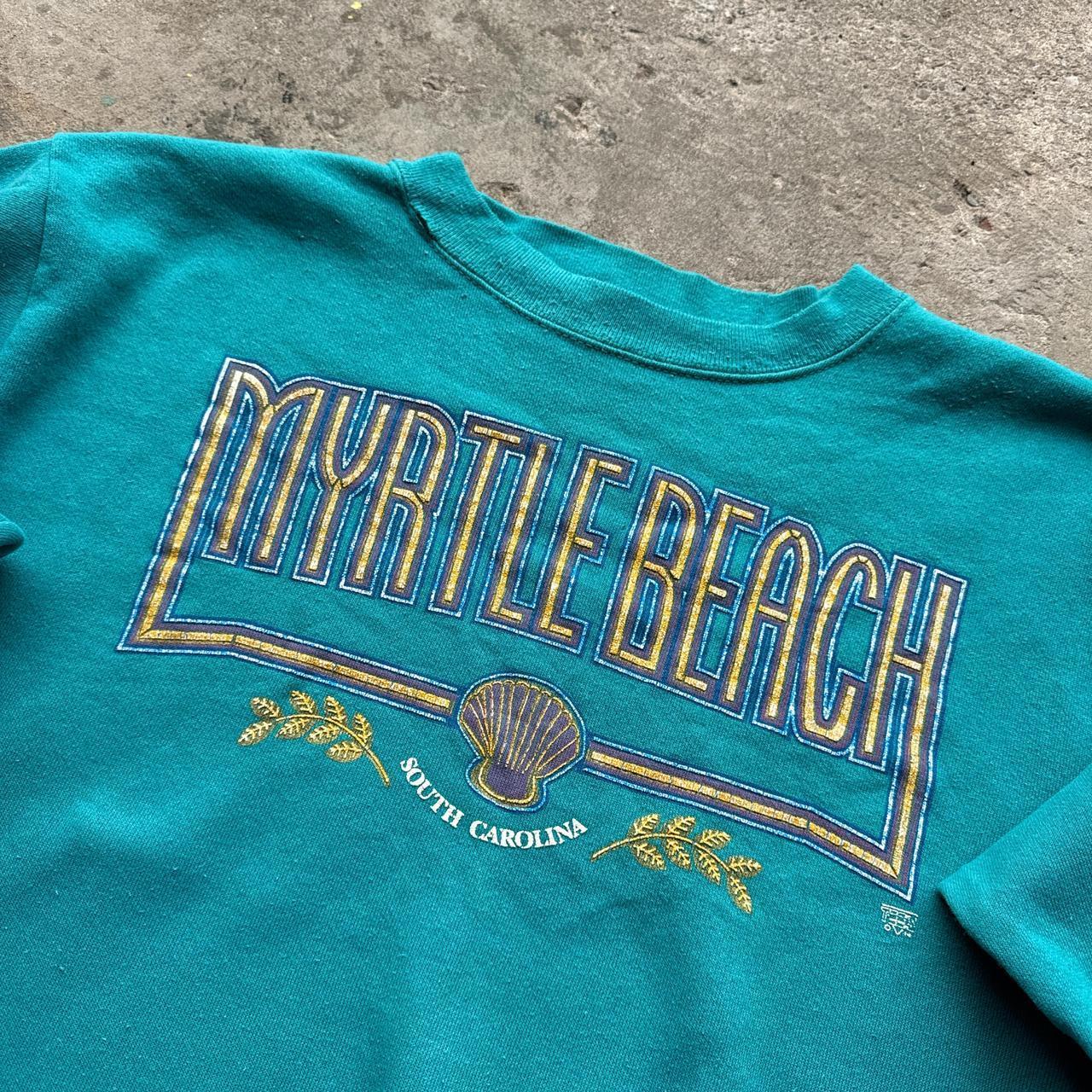 Turquoise sweatshirt with Myrtle Beach print