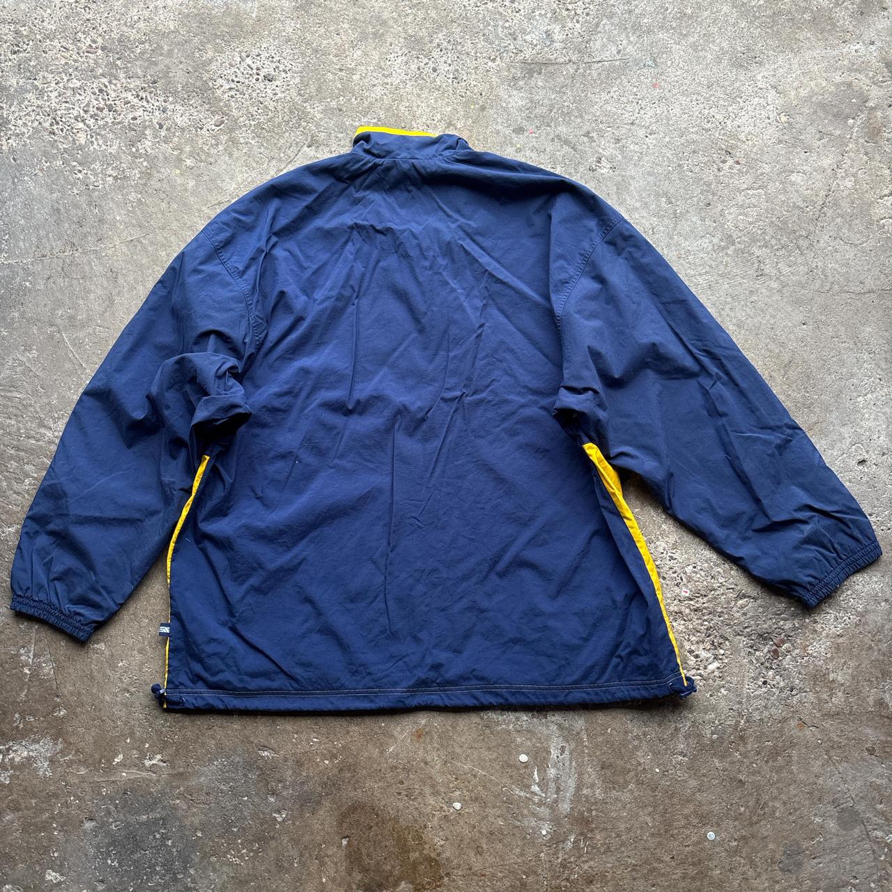 90s Navy and yellow Adidas track jacket