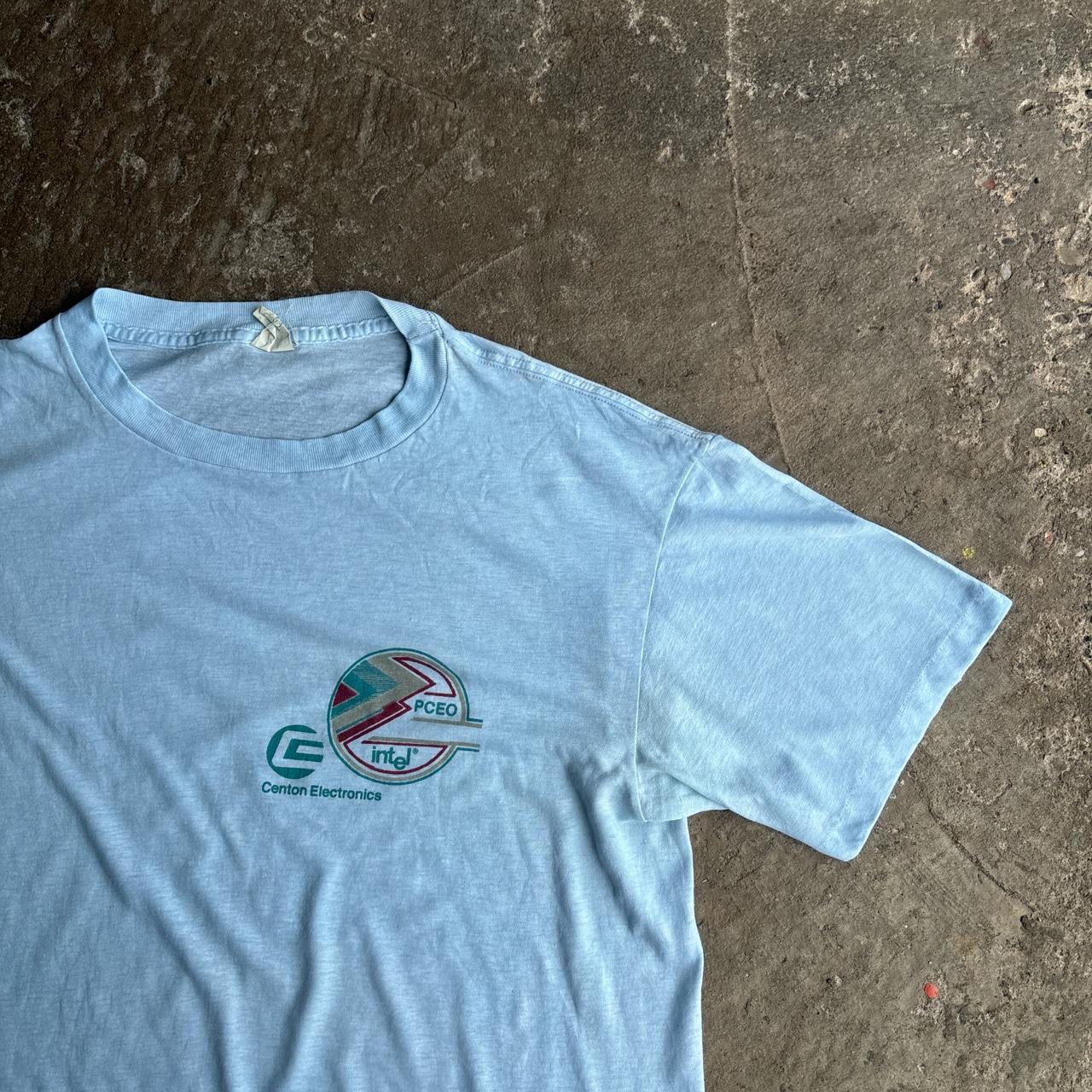 Light Blue Vintage Single Stitch Graphic T-Shirt