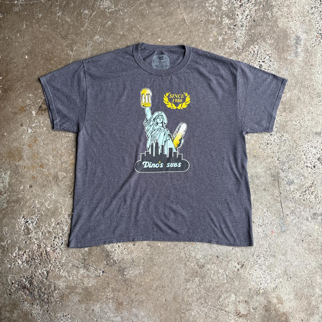 Grey Single Stitch ‘Dino’s Subs’ Graphic T-Shirt XL