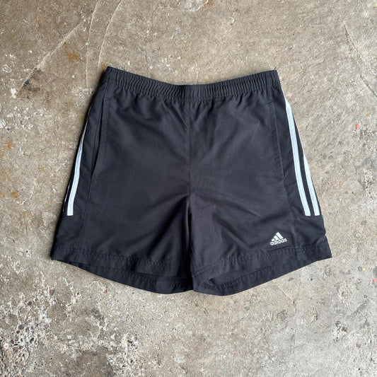 Black Adidas Three Stripe Shorts - 10 (women’s)