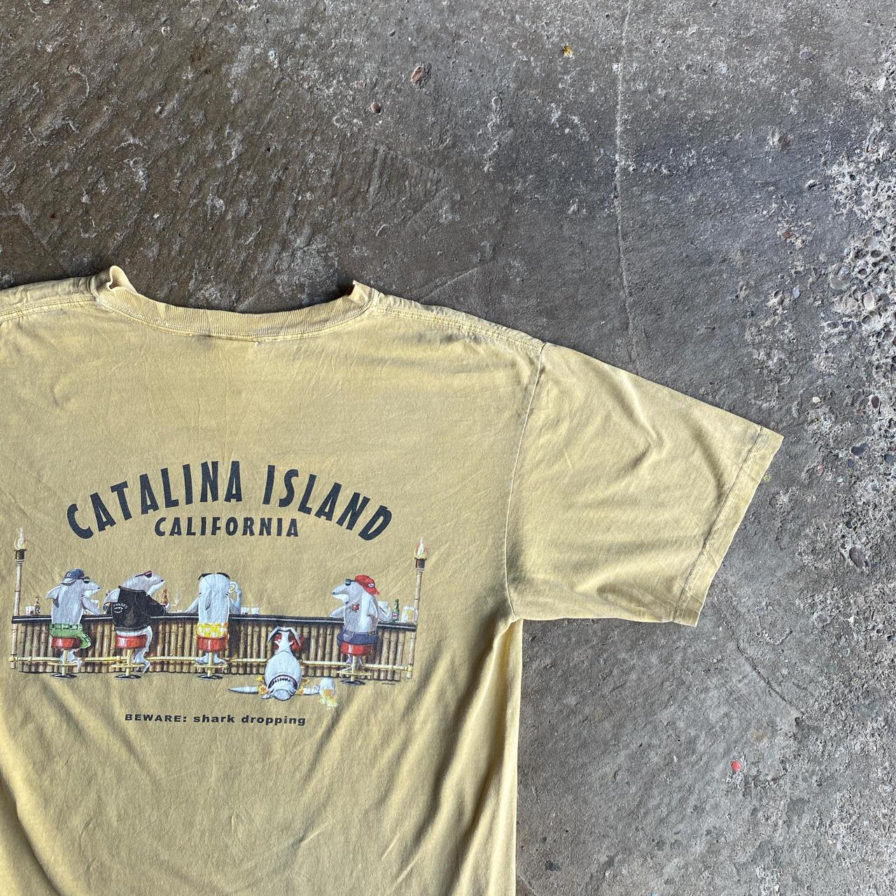 Washed Yellow ‘Catalina Island’ Graphic T-Shirt - M