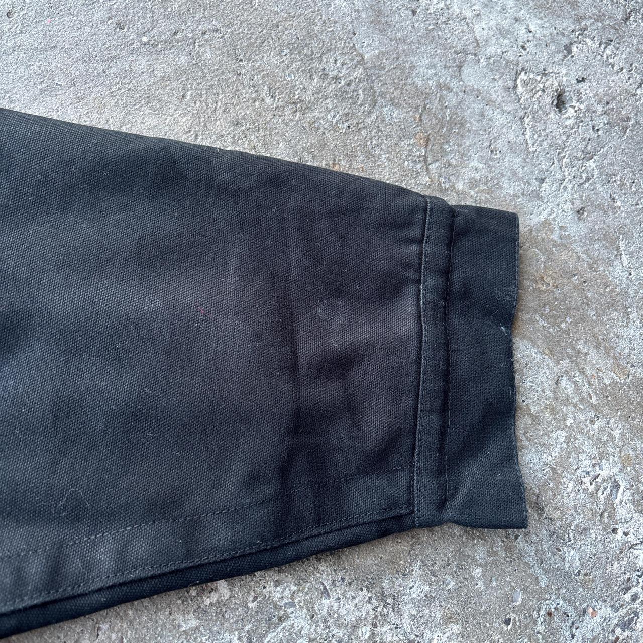 Black workwear jacket with corduroy collar - XXXL