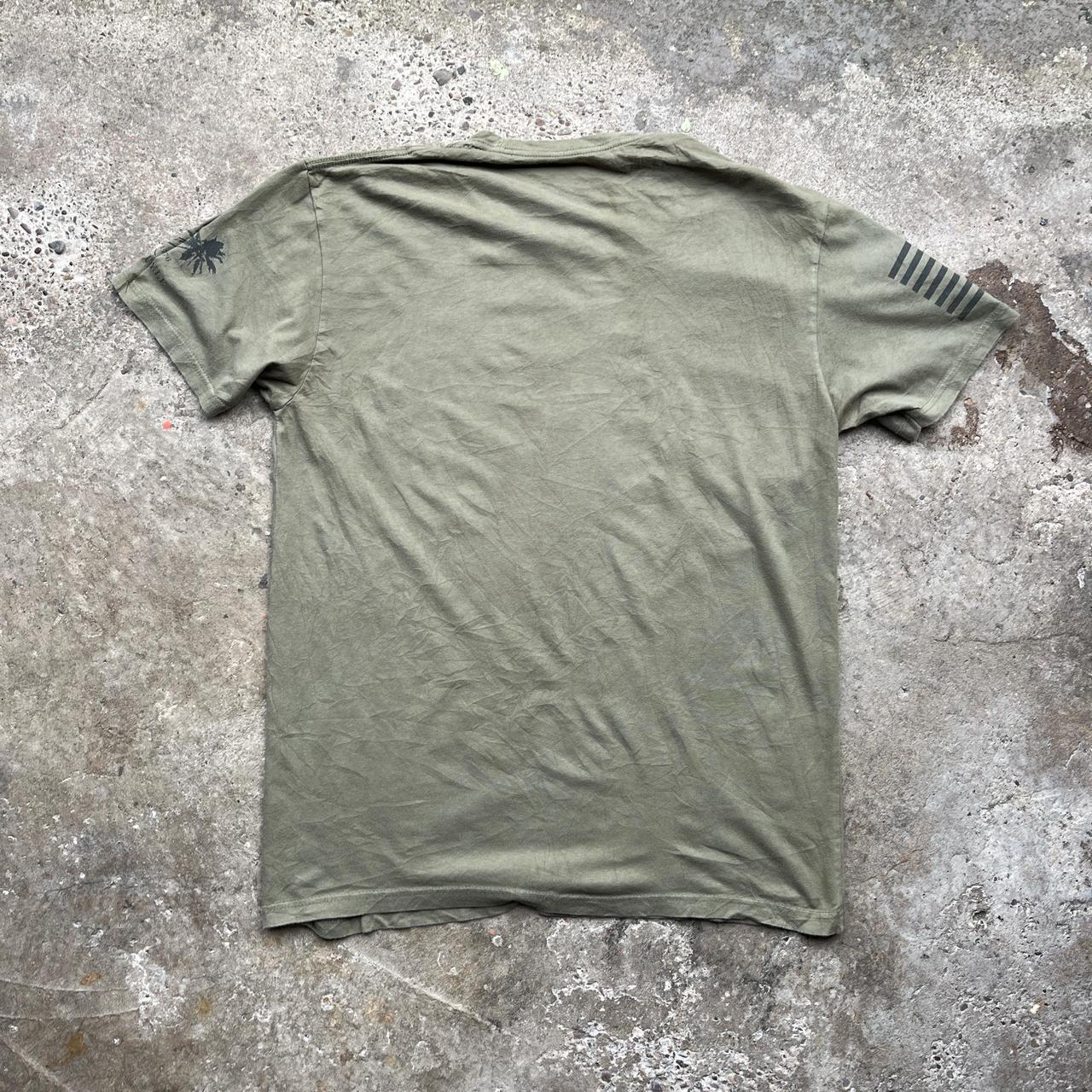 Paddy’s Day ‘Say Hello to my Little Friend’ T-Shirt in khaki green