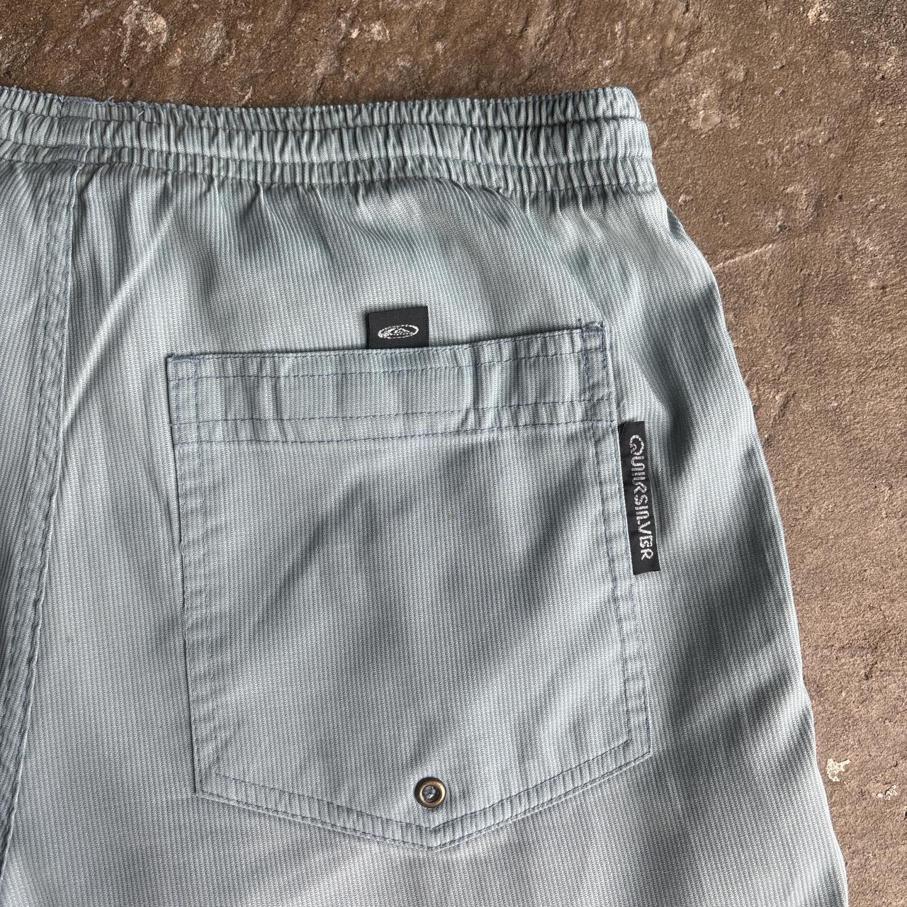 Light Blue Textured Quiksilver Swim Shorts - M