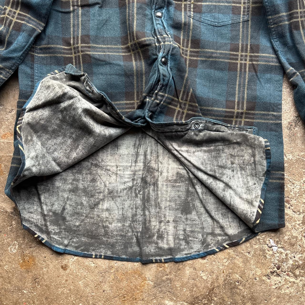 Blue All Saints plaid shirt