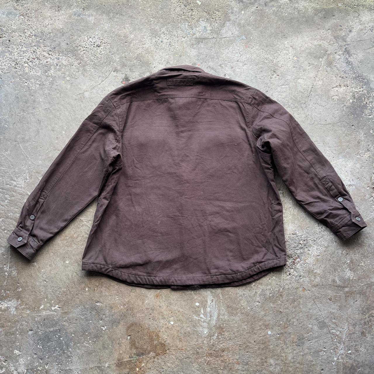 Brown workwear over shirt