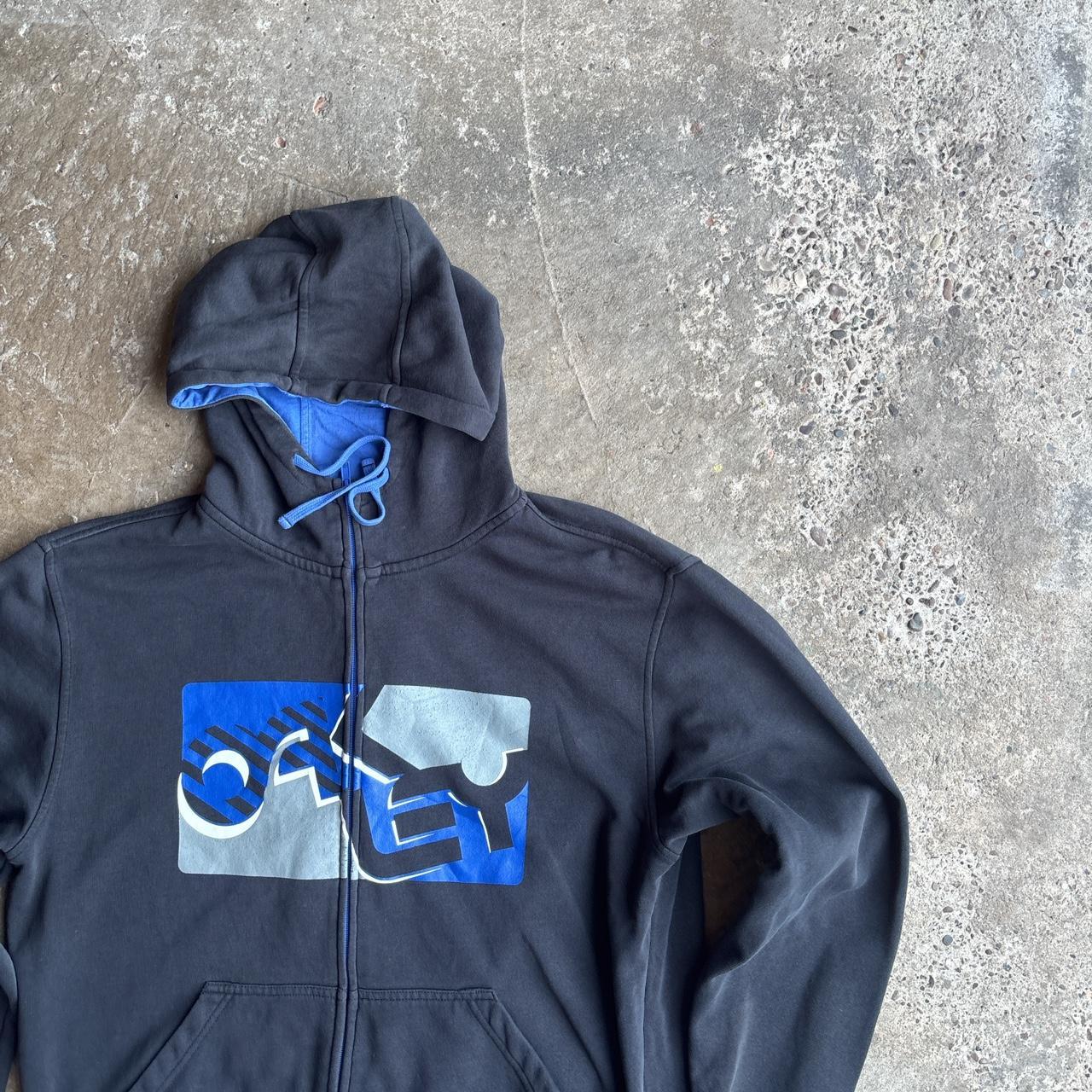 Vintage Black & Blue Oakley Full-Zip Hoodie