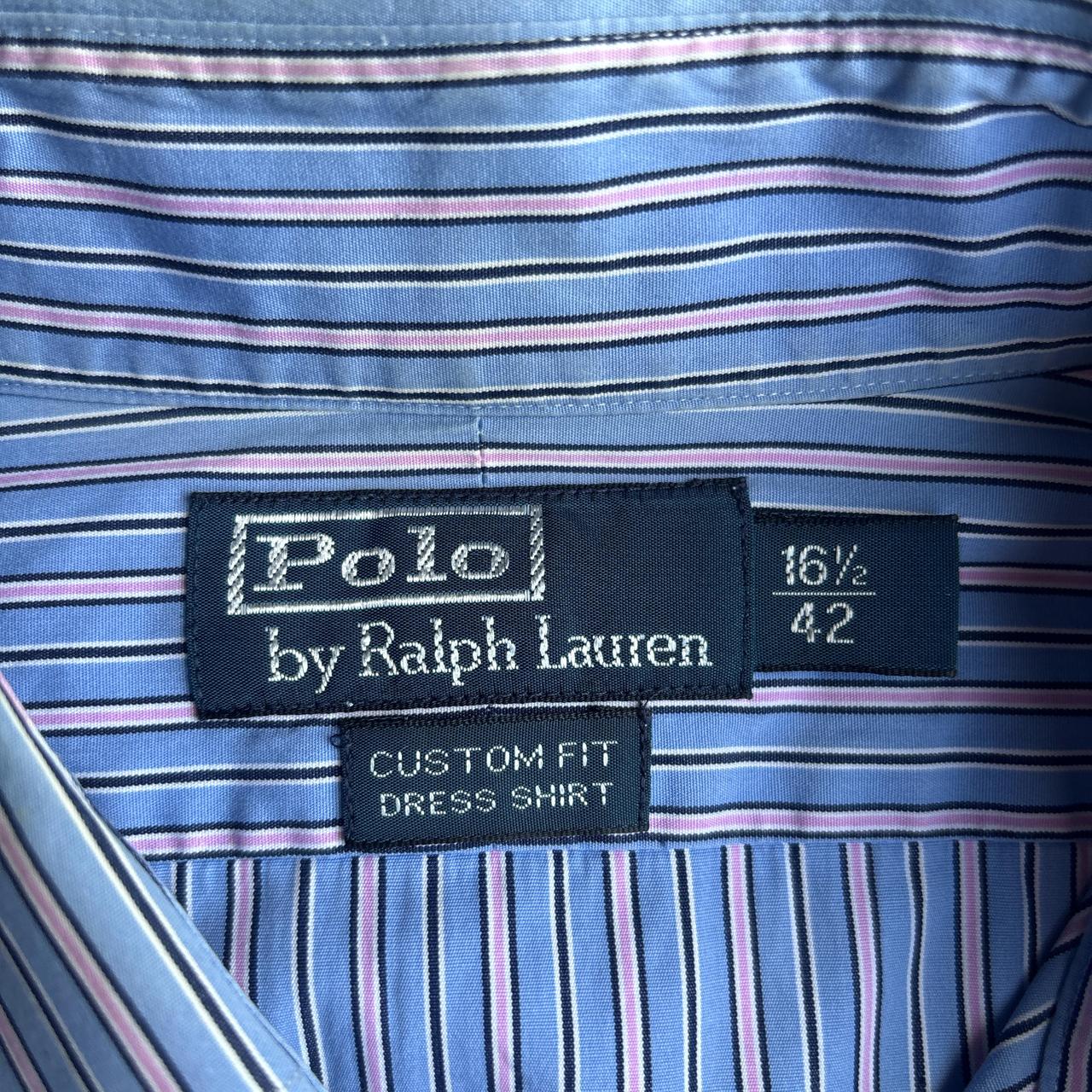 Blue & Pink Striped Ralph Lauren Shirt - L