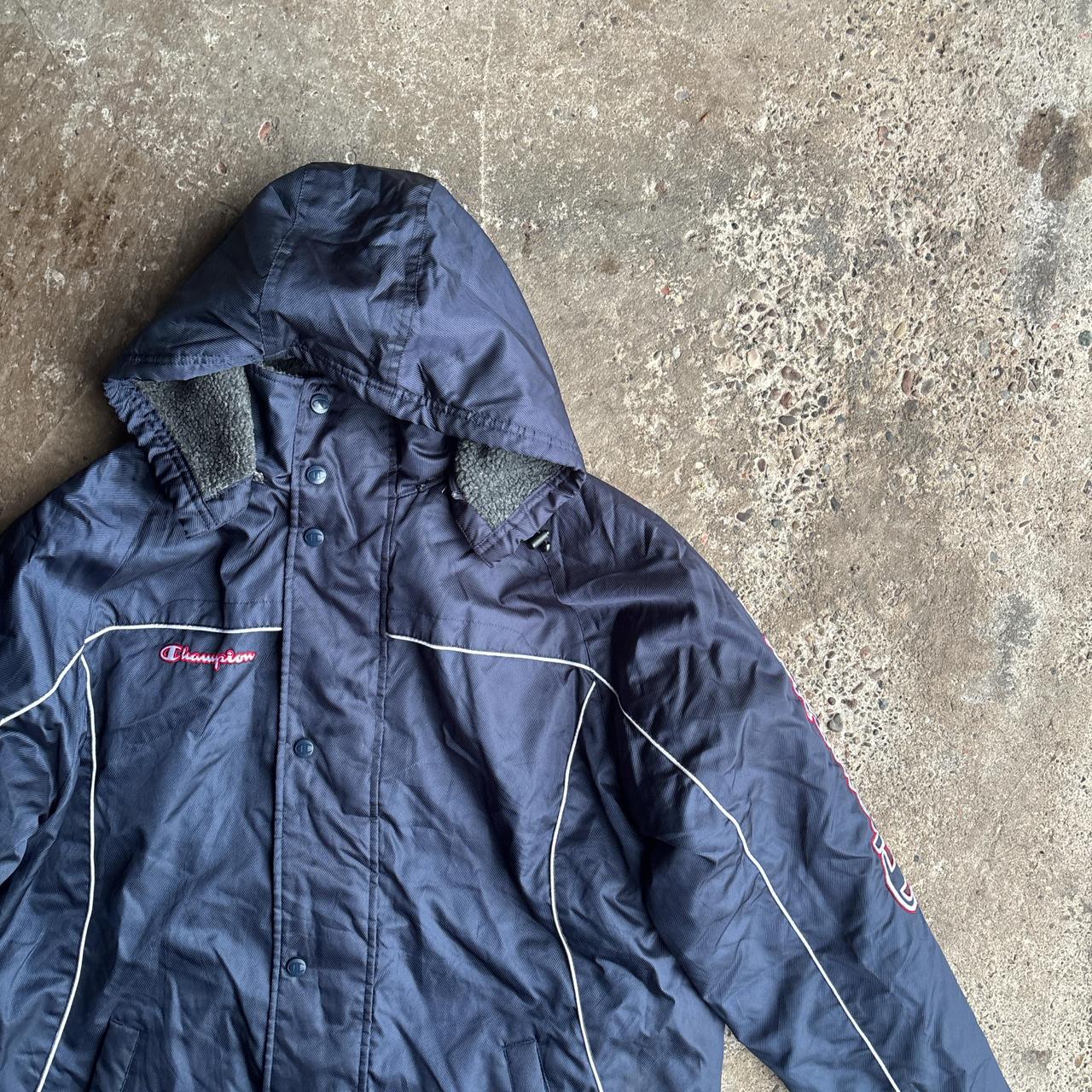 Navy Blue Champion Full-Zip Windbreaker Jacket - L