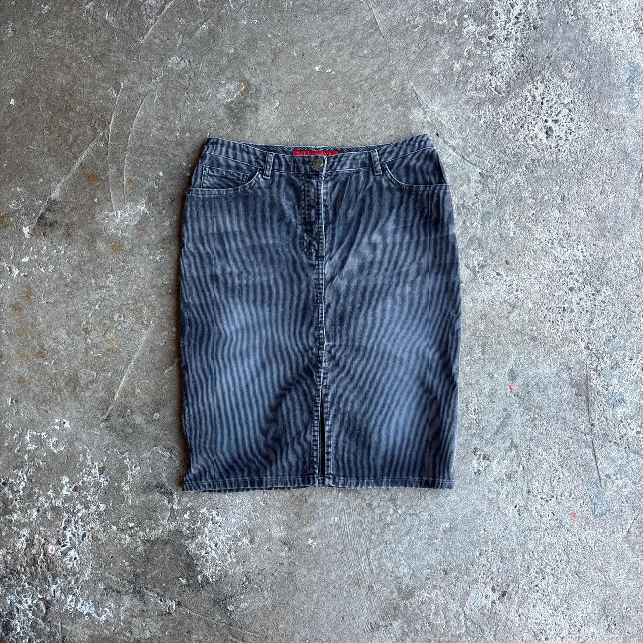 Navy Corduroy French Connection / FCUK y2k Pencil Skirt