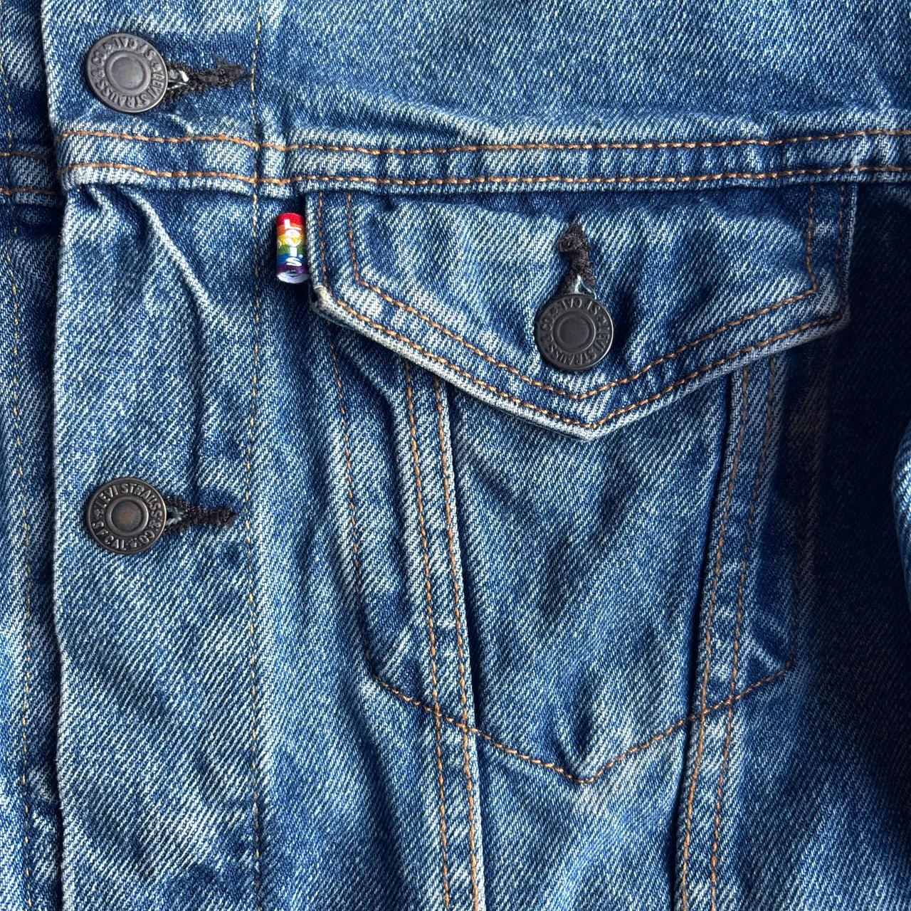 Blue Levi’s Denim Jacket w/ Back Embroidery - XS
