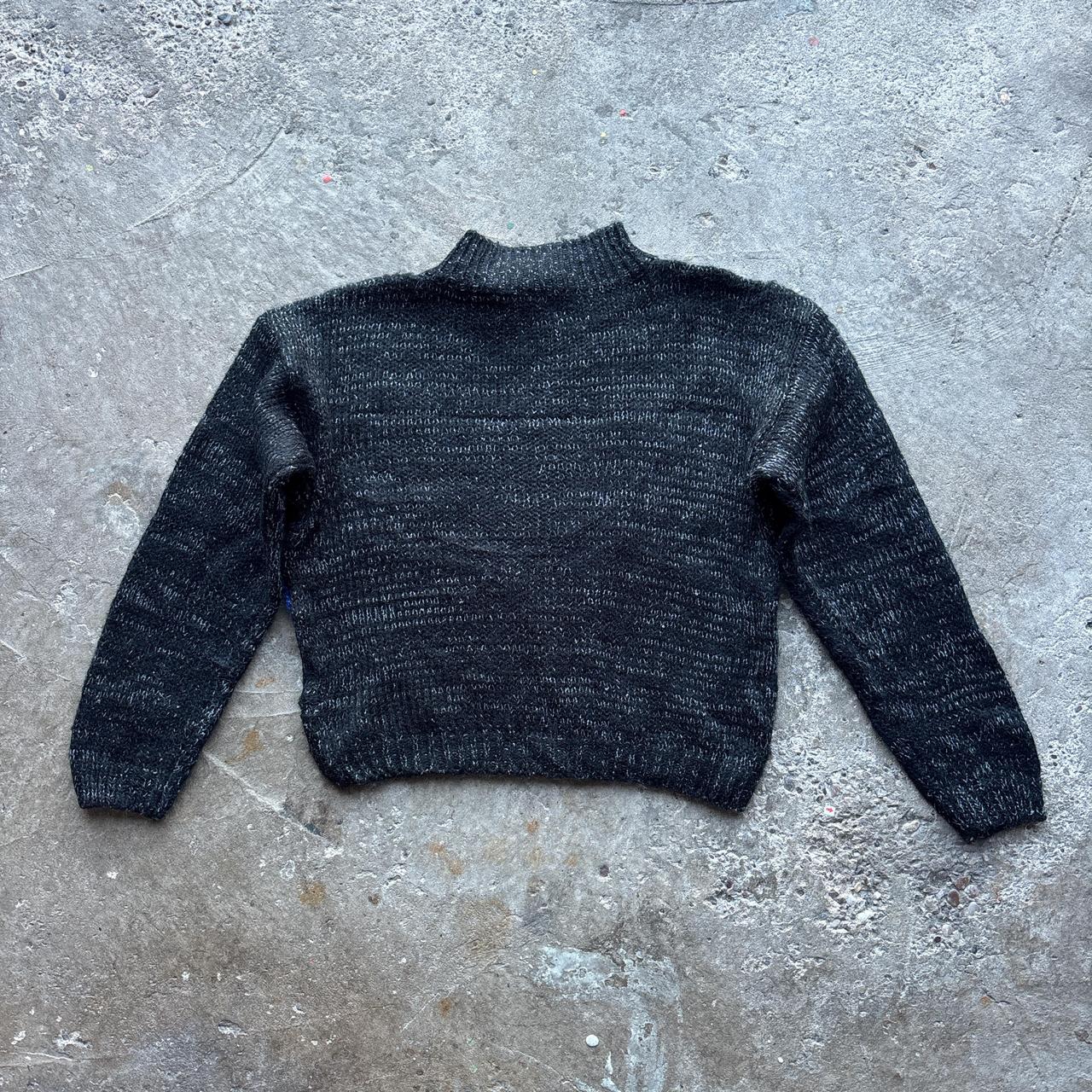 Black Club Sporting de Paris knitted sweater with 80s pattern