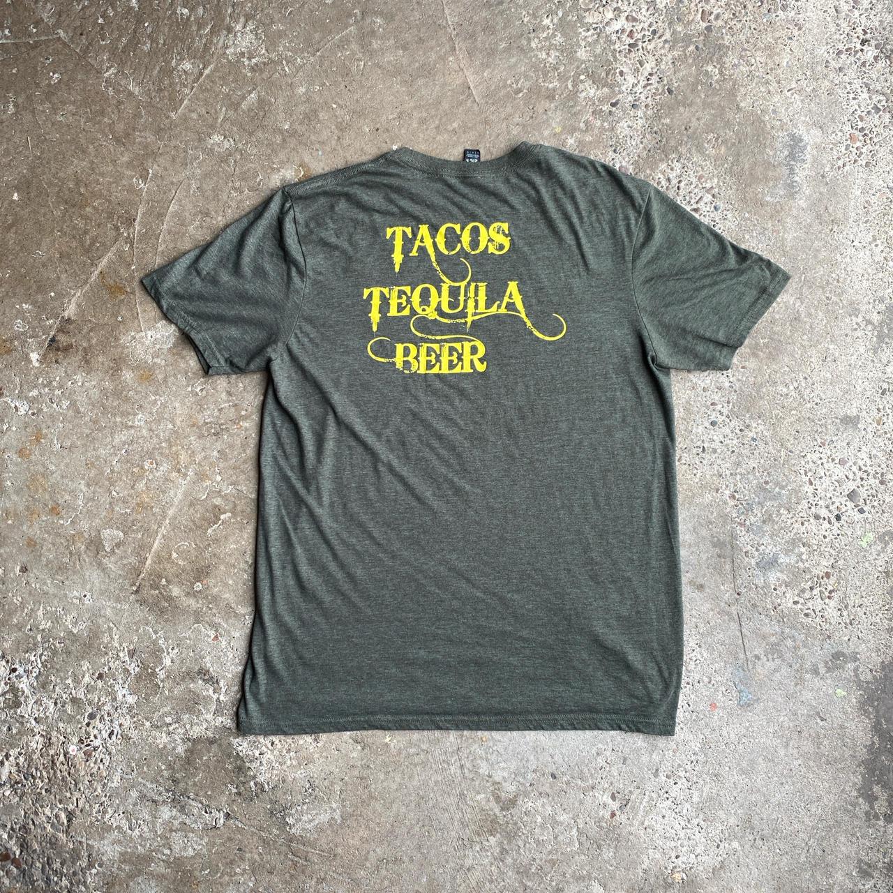 Khaki Green Graphic Nashville Bar T-Shirt - L