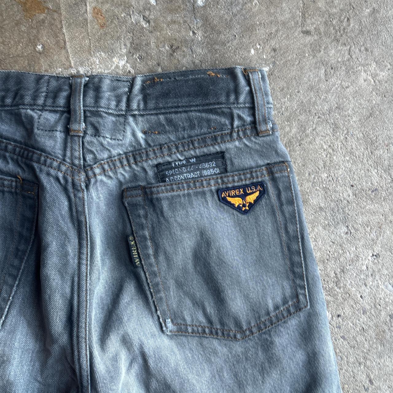 Grey Avirex Denim Shorts