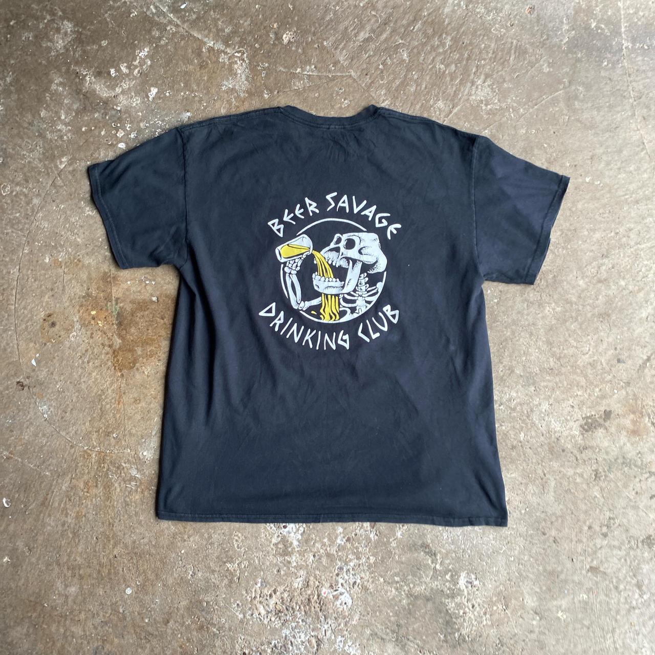 Black ‘Beer Savage Drinking Club’ Bar at-Shirt