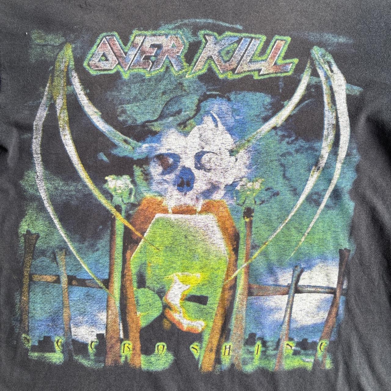 Black Single Stitch Necroshine - Overkill 1999 Band T-Shirt