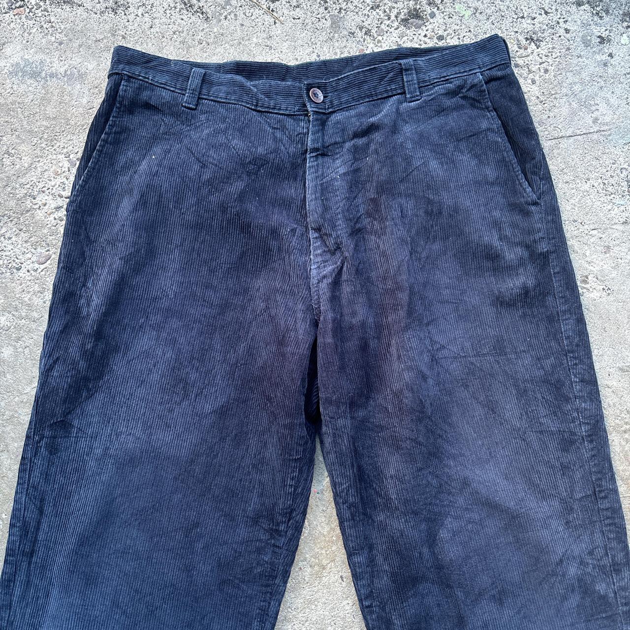 Navy Corduroy Trousers - W36