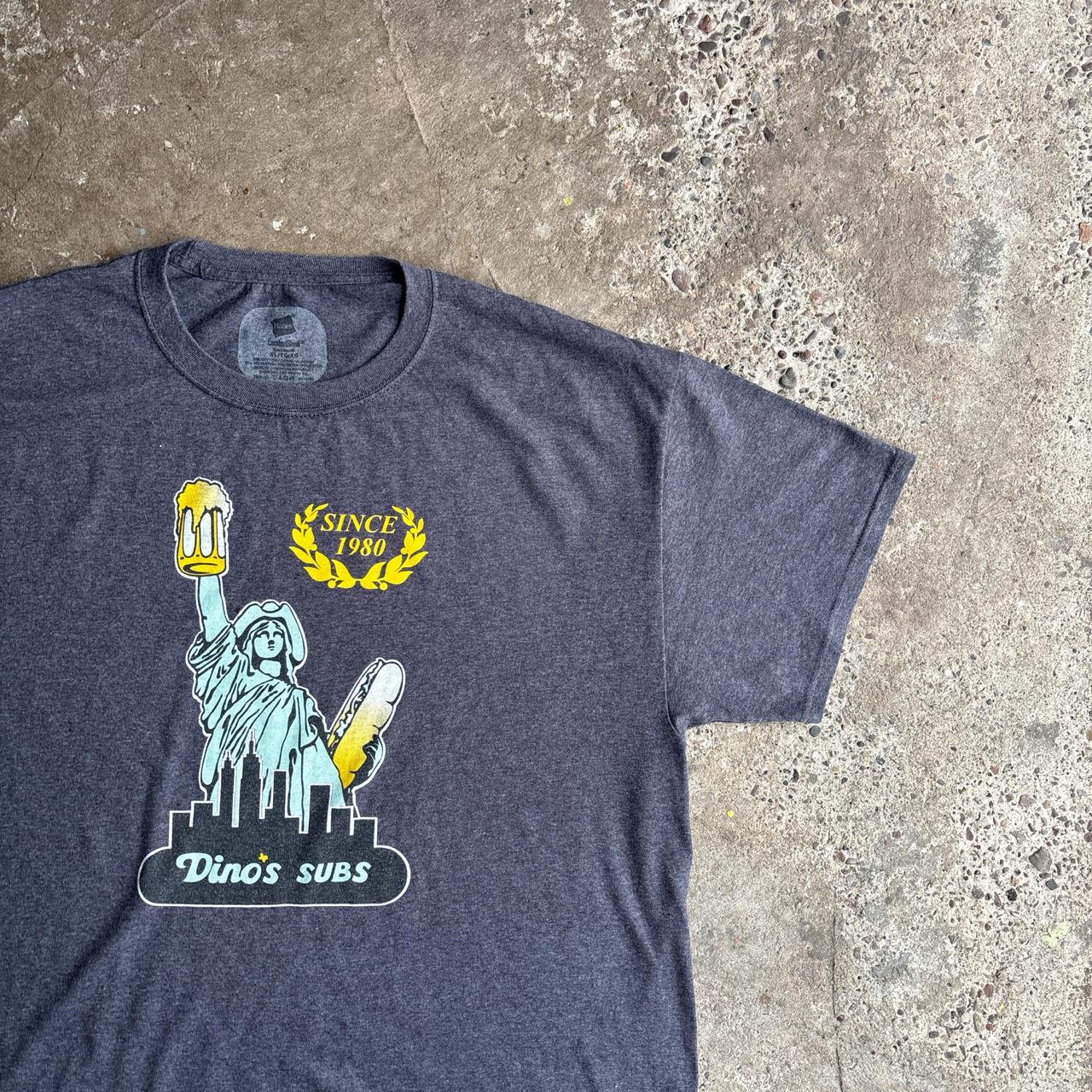 Grey Single Stitch ‘Dino’s Subs’ Graphic T-Shirt XL