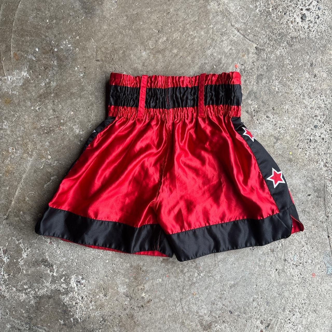 Red & Black Thai Kickboxing Shorts