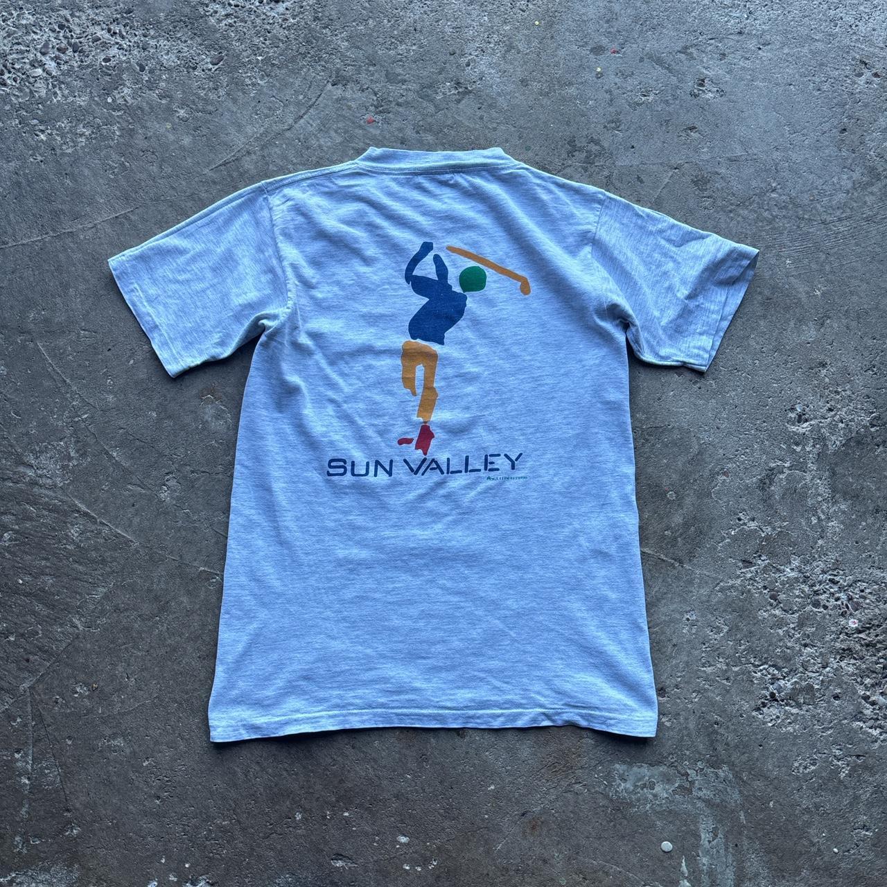 Vintage Grey graphic tee with golf print - M