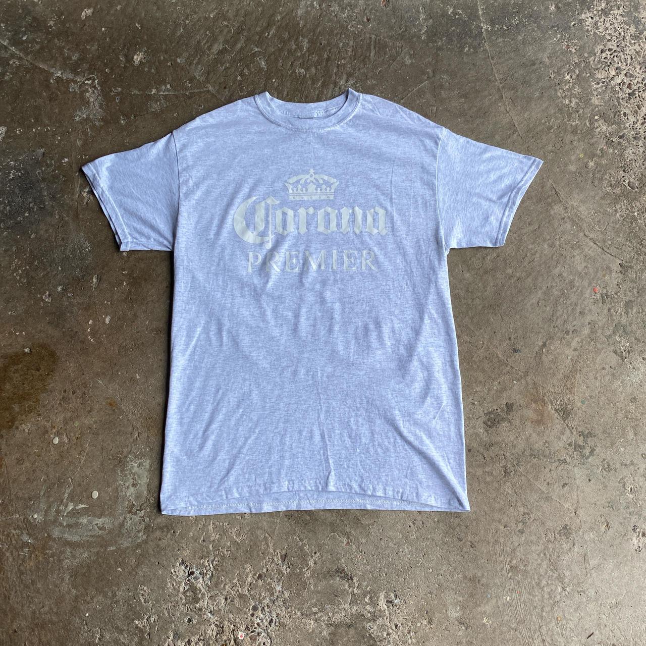 Grey Graphic Corona T-Shirt - M