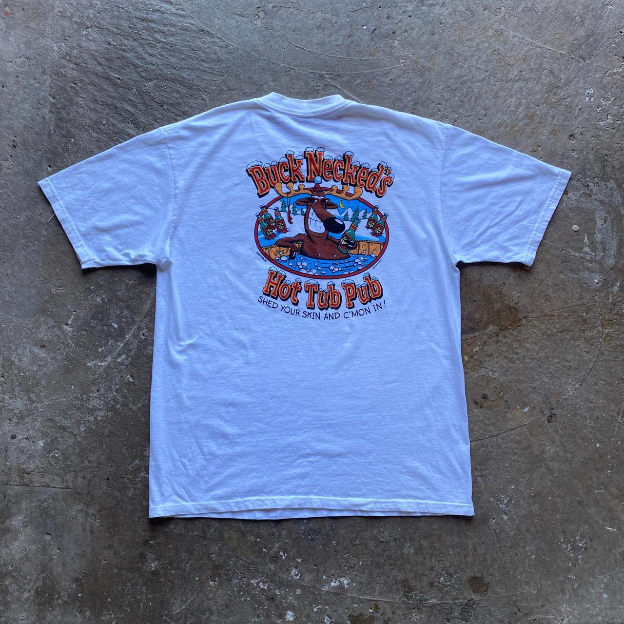 White Graphic ‘Buck Necked’s’ Vintage T-Shirt