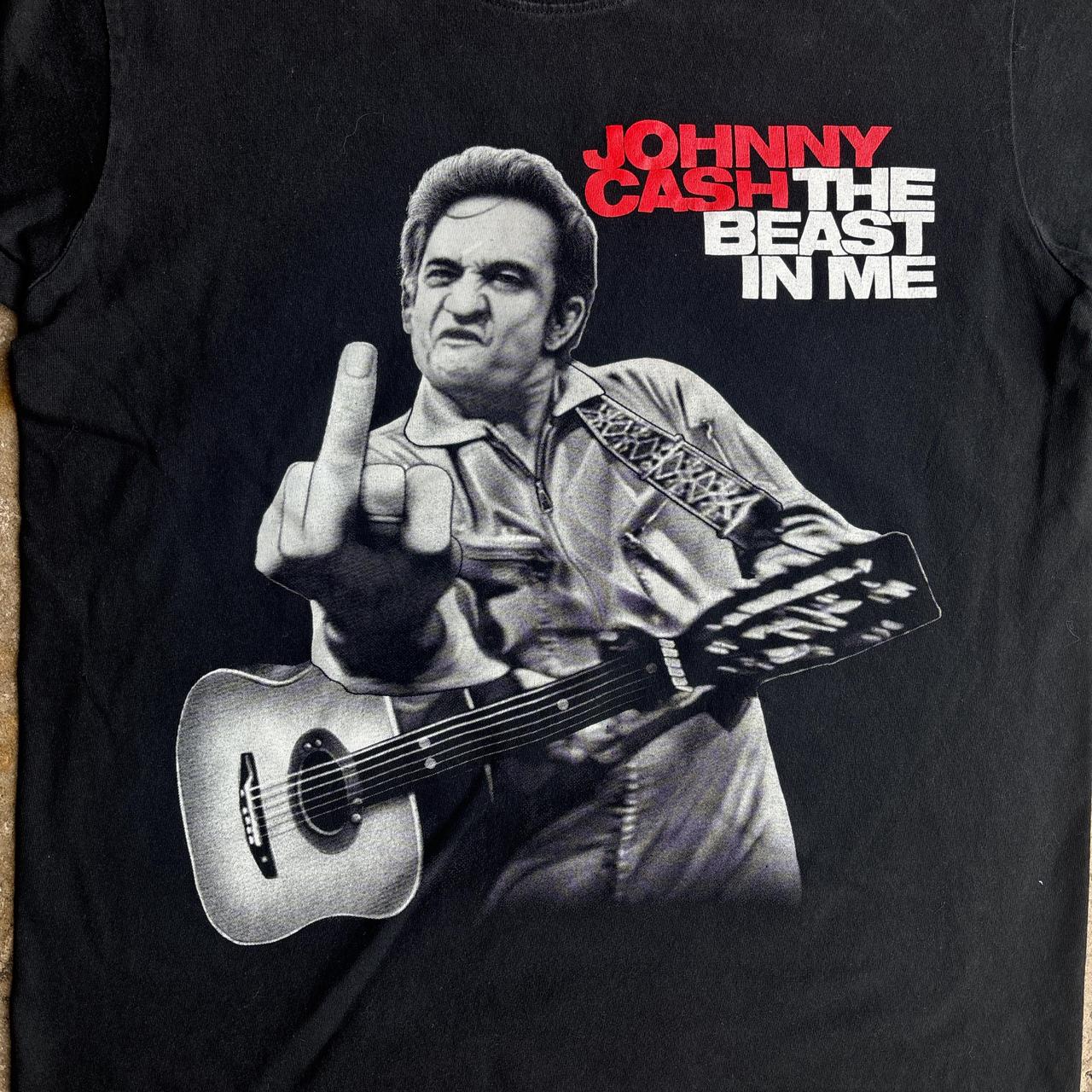 Black Johnny Cash Graphic T-Shirt