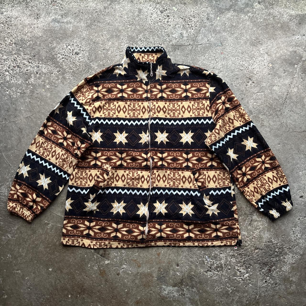 Black and brown crazy fleece